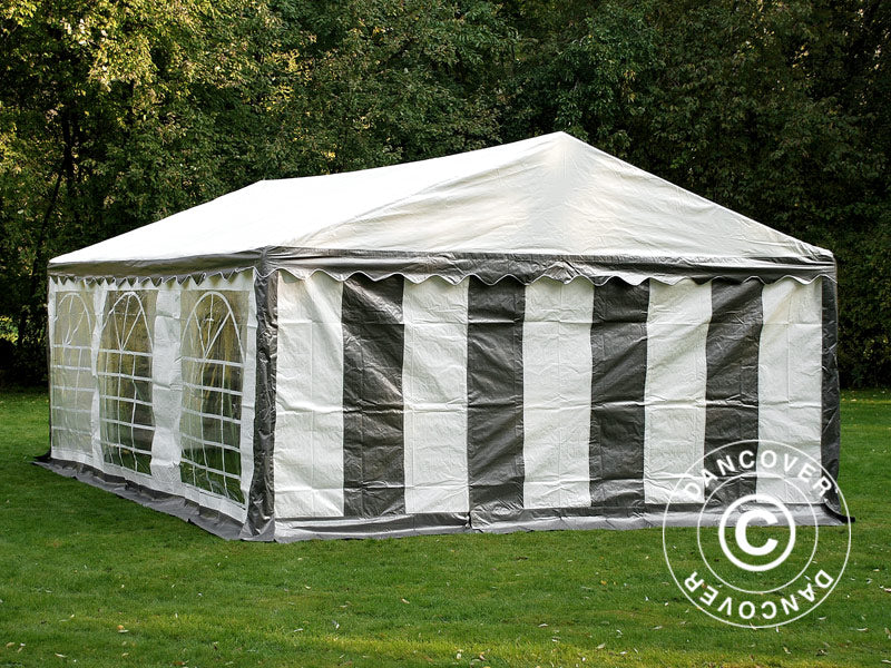 Partytält PLUS 5x6m PE 700, Grå/Vit - Image 4