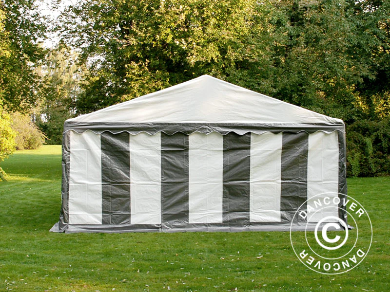 Partytält PLUS 5x6m PE 700, Grå/Vit - Image 5