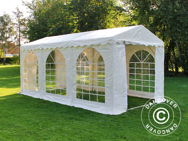 Partytält SEMI PRO Plus 3x6m PVC 900, Vit - Image 16