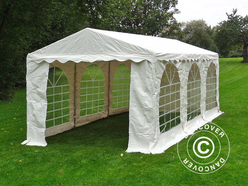 Partytält SEMI PRO Plus 3x6m PVC 900, Vit - Image 3