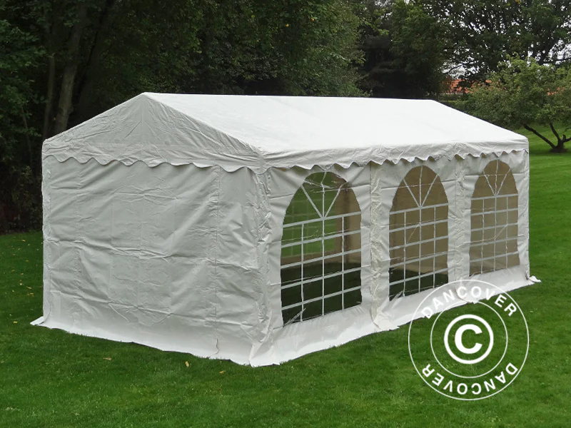 Partytält SEMI PRO Plus 3x6m PVC 900, Vit - Image 4