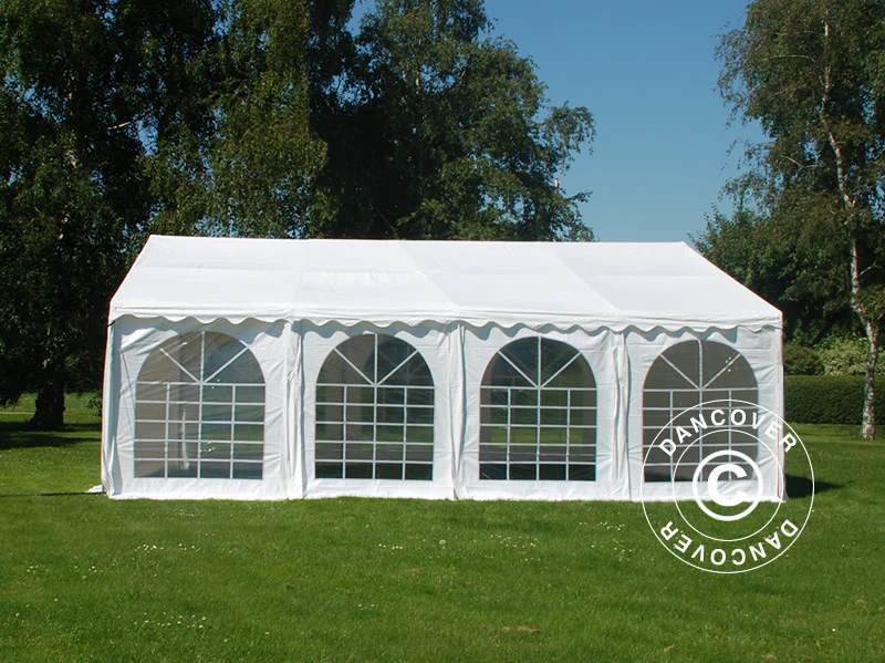 Partytält SEMI PRO Plus 5x8m PVC 900, Vit - Image 2