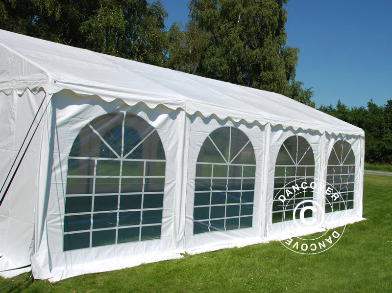 Partytält SEMI PRO Plus 5x8m PVC 900, Vit - Image 3