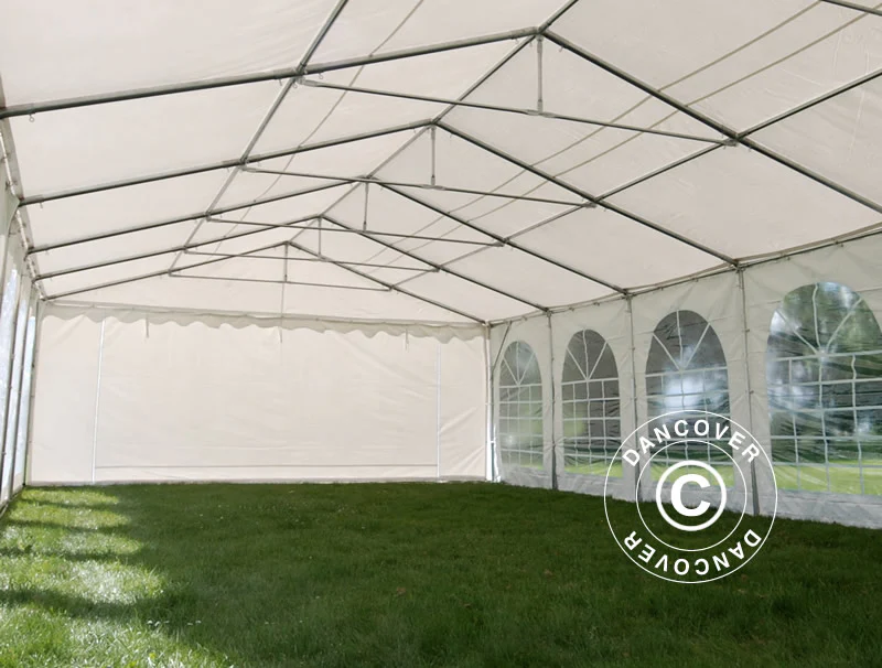 Partytält SEMI PRO Plus 6x8m PVC 900, Vit - Image 4