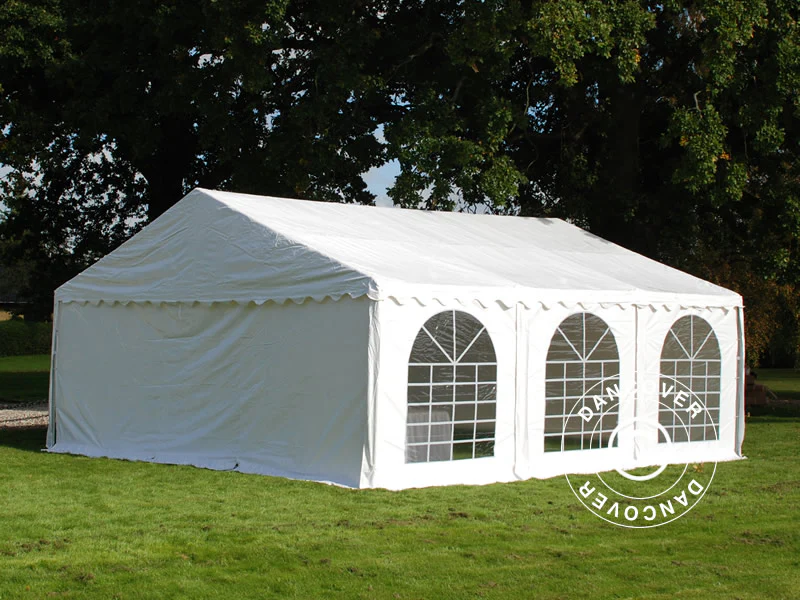 Partytält SEMI PRO Plus 7x7m PVC 900, Vit - Image 3