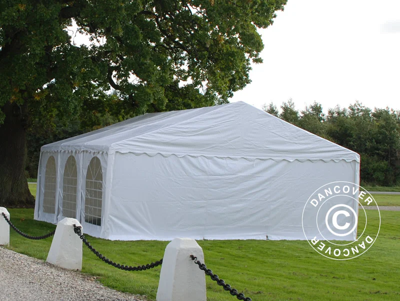 Partytält SEMI PRO Plus 7x7m PVC 900, Vit - Image 4