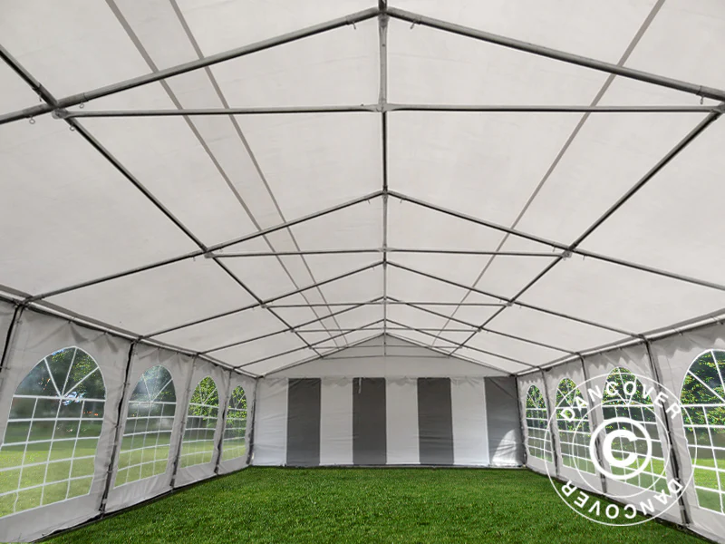 Partytält, SEMI PRO Plus CombiTents® 900 6x12m, 4-i-1, Grå/Vit - Image 10