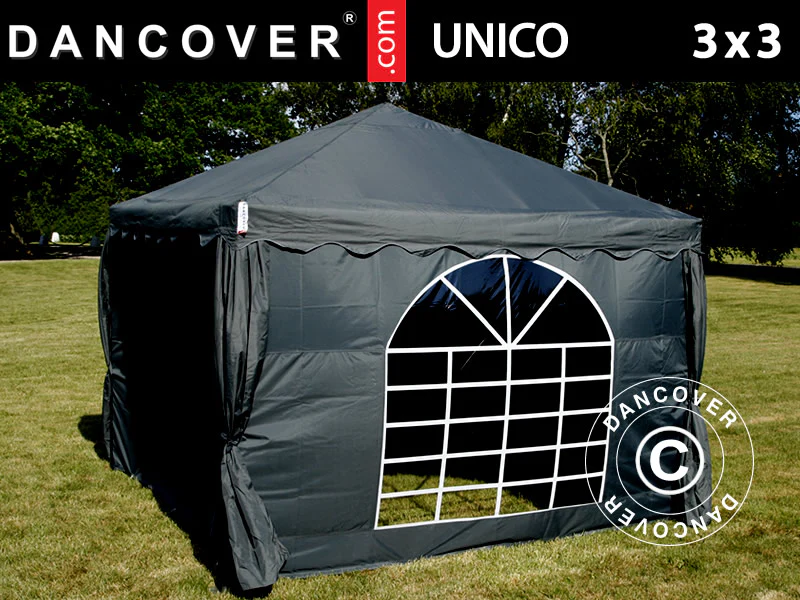 Partytält UNICO 3x3m, Svart
