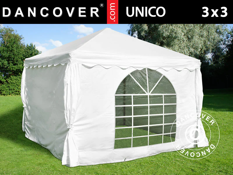 Partytält UNICO 3x3m, Vit