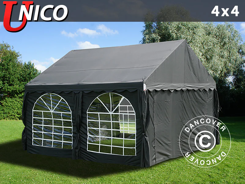 Partytält UNICO 4x4m, Svart