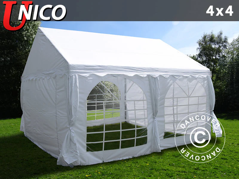 Partytält UNICO 4x4m, Vit