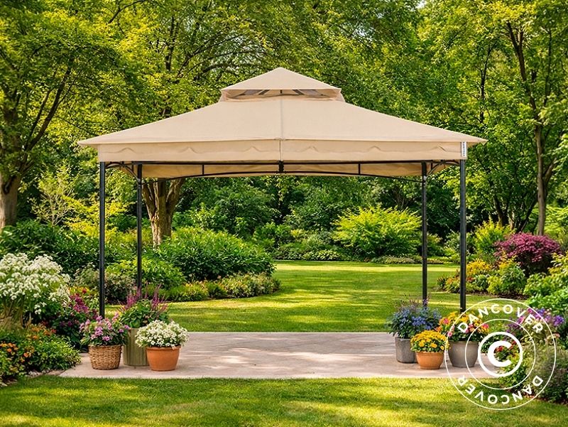 Paviljong Horus, 3,4x3,4m, Beige - Image 3