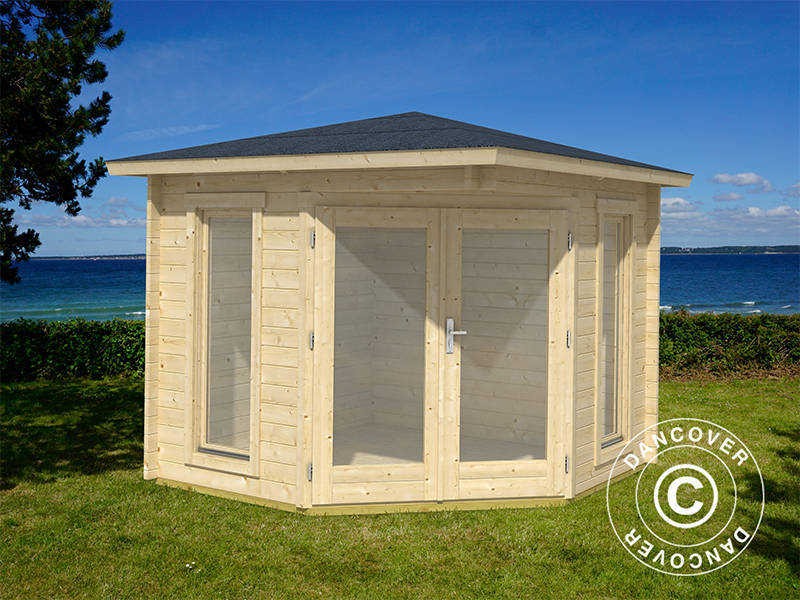 Paviljong i trä Brittany, 2,4x2,4x2,41m, 40mm, Naturlig - Image 2