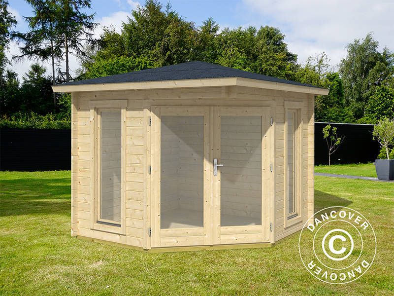 Paviljong i trä Brittany, 2,4x2,4x2,41m, 40mm, Naturlig - Image 3