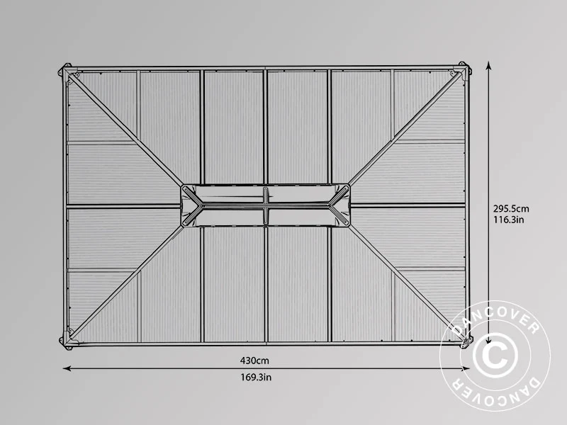Paviljong Martinique, Palram/Canopia, 2,96x4,3m, Antracit - Image 7