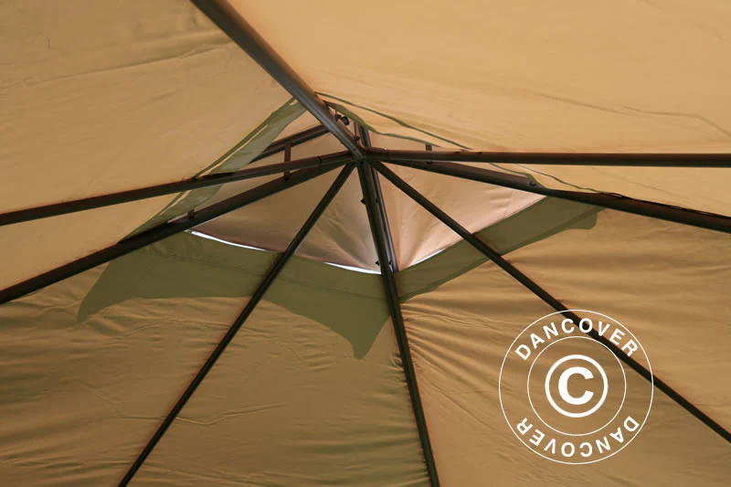 Paviljong Osiris 3x3m, Mörk beige - Image 10