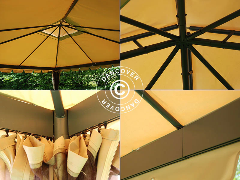 Paviljong Osiris 4x4m, Mörk beige - Image 12