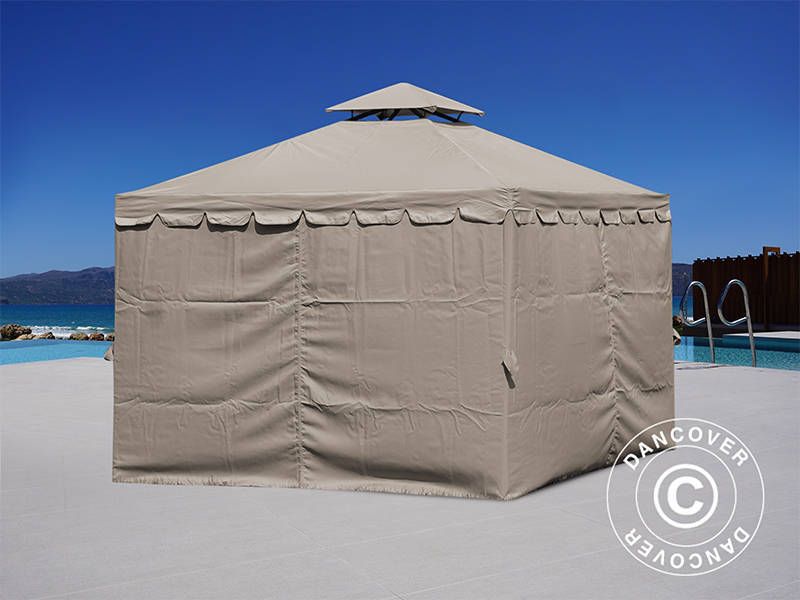 Paviljong Osiris 4x4m, Mörk beige - Image 3
