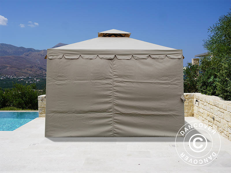 Paviljong Osiris 4x4m, Mörk beige - Image 4