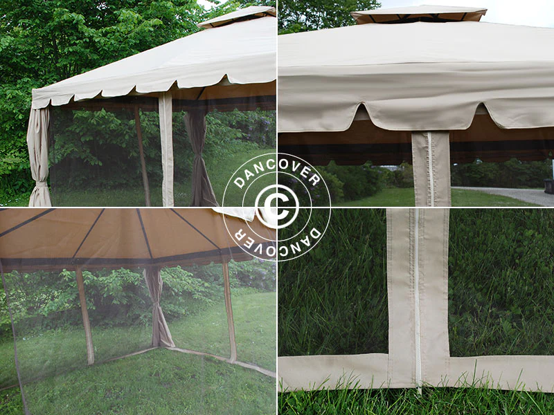 Paviljong Osiris 4x4m, Mörk beige - Image 9