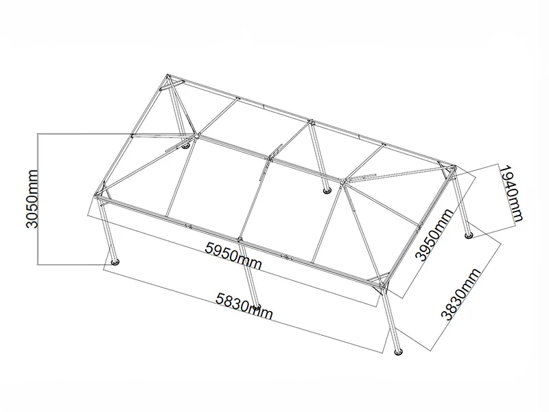 Paviljong Osiris 4x6m, Grå - Image 8