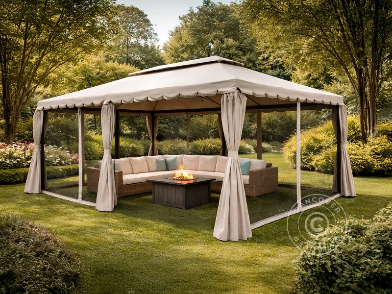 Paviljong Osiris 4x6m, Sand - Image 3