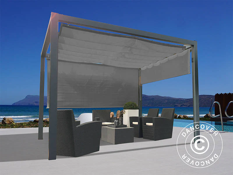 Pergola paviljong 3,19x3,19m, Antracit/Antracit - Image 2