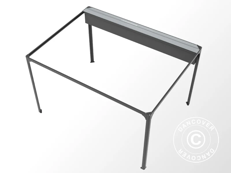 Pergola paviljong San Fernando, 4x3m, Svart/Mörkgrå - Image 8