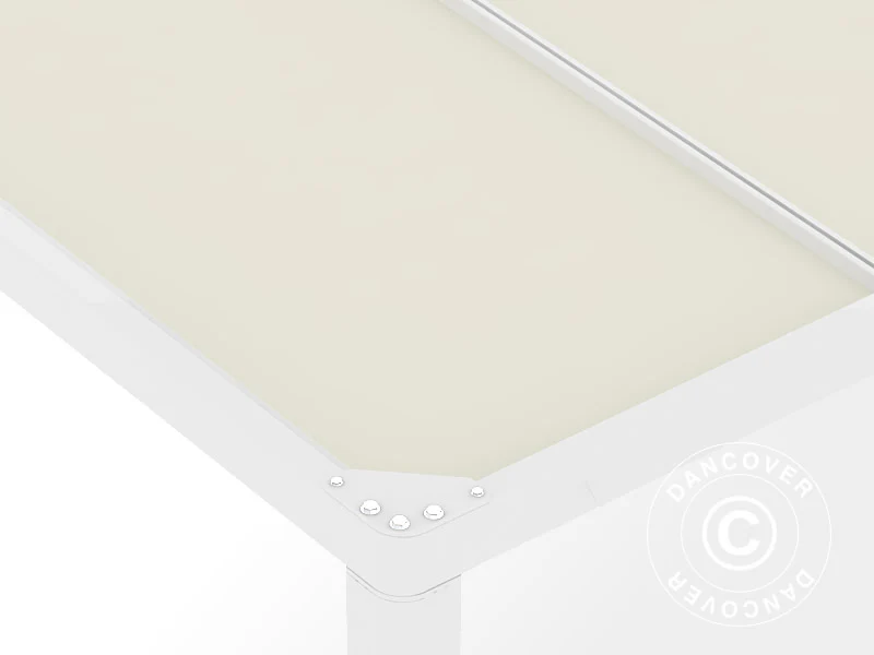 Pergola paviljong San Fernando, 4x3m, Vit/Beige - Image 10