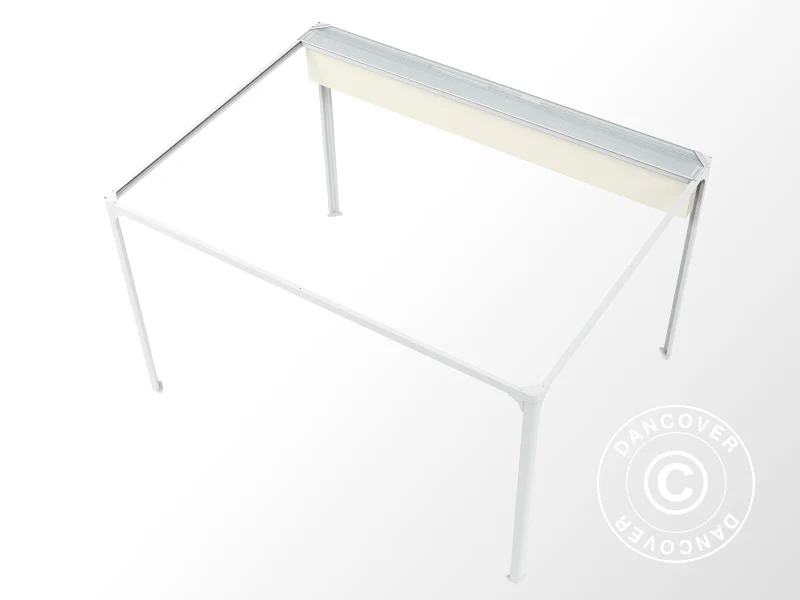 Pergola paviljong San Fernando, 4x3m, Vit/Beige - Image 8