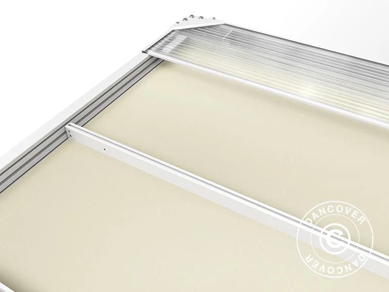 Pergola paviljong San Fernando, 4x4m, Vit/Beige - Image 9