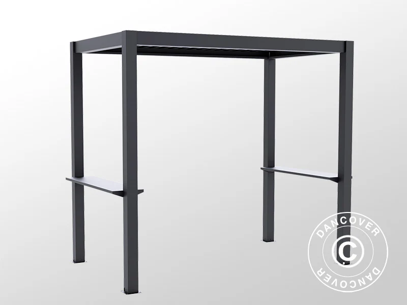 Pergola San Juan för grill, 2,5x1,5x2,3m, Svart - Image 4