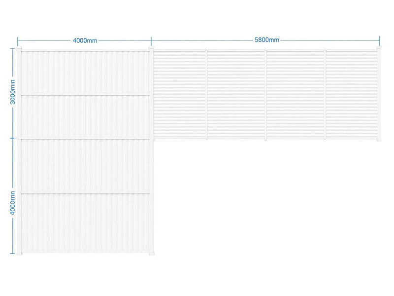 Bioklimatisk pergola paviljong San Pablo Alu+, 3x4m, 4x4m, 3x5,8m, Vit, 3 st. - Image 6