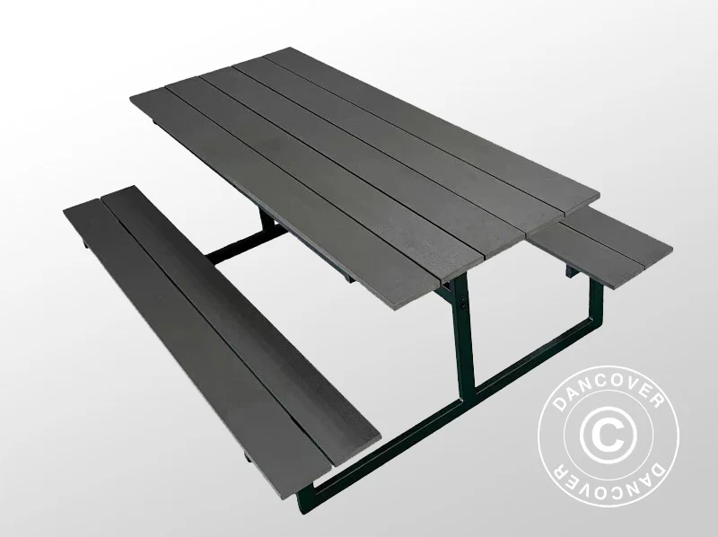 Picknickbord, nonwood, 1,75x1,5m, Svart/Antracit - Image 4