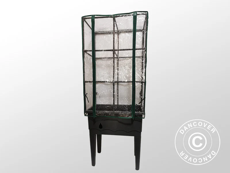Planteringslåda/odlingsbädd m/trellis, 0,6x0,4x1,5m, Grå - Image 4
