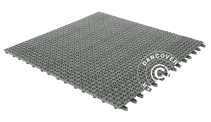 Plastgolv, Basic, Multiplate, Grå, 1,23 m² (4 st.) - Image 3