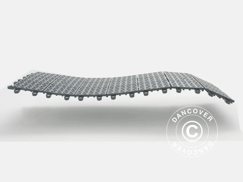 Plastgolv, Basic, Multiplate, Grå, 1,23 m² (4 st.) - Image 5