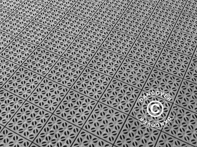 Plastgolv, Basic, Multiplate, Grå, 9,84 m²