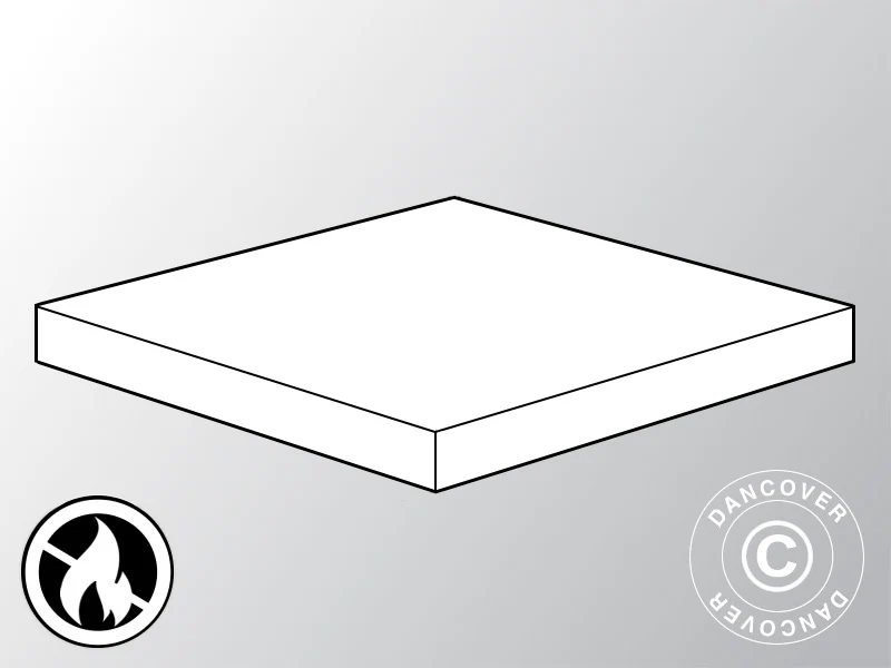Platt topp taköverdrag för snabbtält FleXtents® PRO/Xtreme Exhibition 3x3m, Vit, Flamsäkert