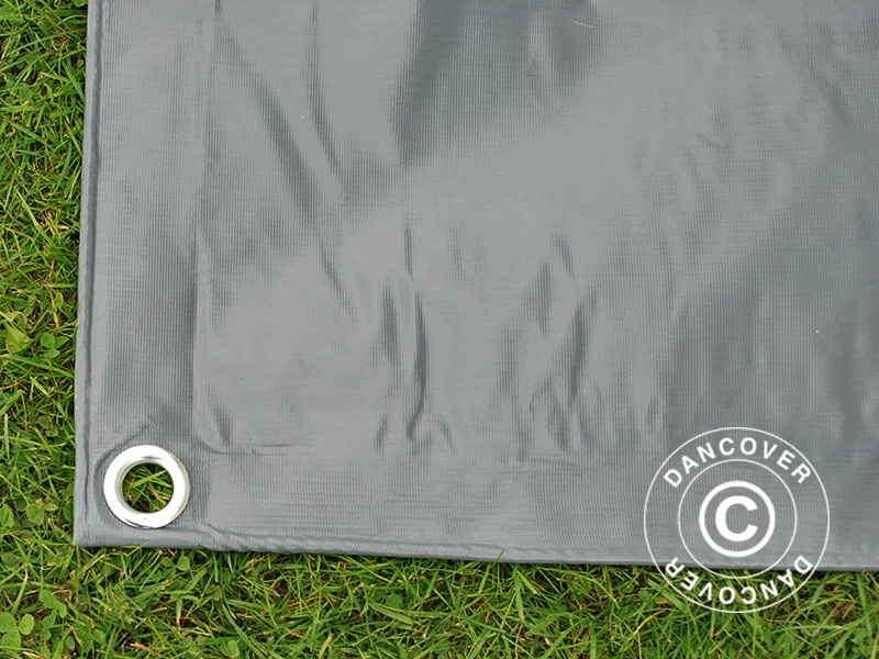 Presenning 10x12m, PVC 500g/m², Grå - Image 8