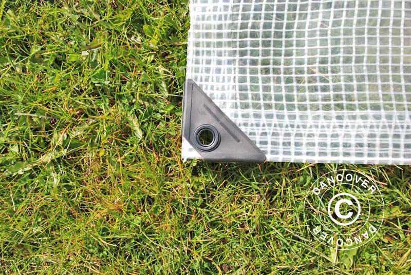 Presenning 10x14m, Nät-förstärkt PE 200g/m², Klar - Image 3