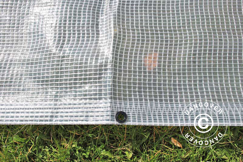 Presenning 10x14m, Nät-förstärkt PE 200g/m², Klar - Image 5
