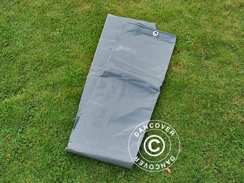 Presenning 2,5x2,5m, PVC 500 g/m², Grå - Image 2