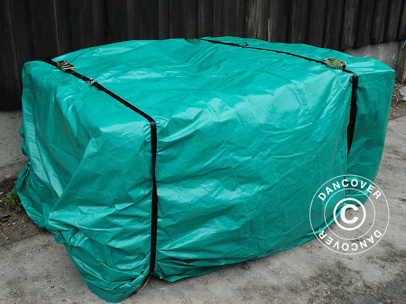 Presenning 4x6m (6 st), PE 65g/m², Grön - Image 7