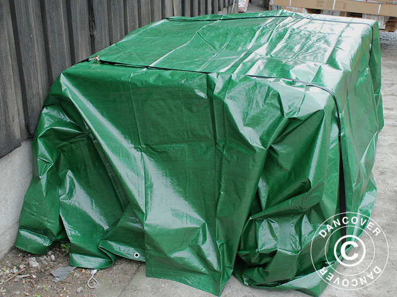 Presenning 4x6m, PE 150g/m², Grön - Image 9