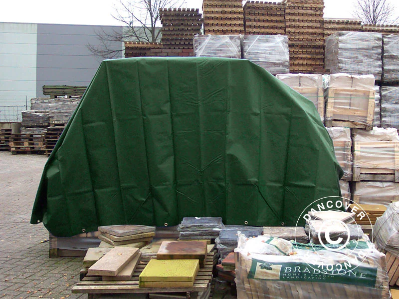 Presenning 5x7m, PVC 500g/m², Grön - Image 10