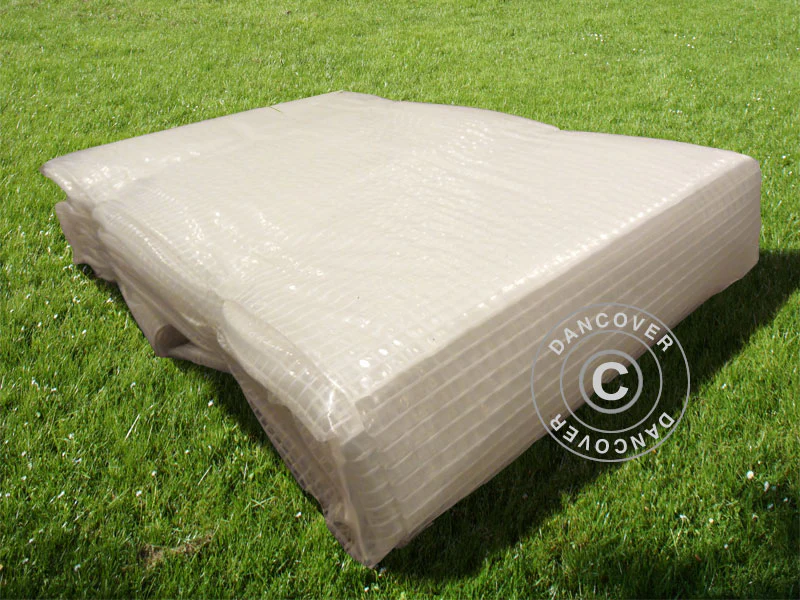 Presenning 5x8m, Nät-förstärkt PE 200g/m², Klar - Image 5