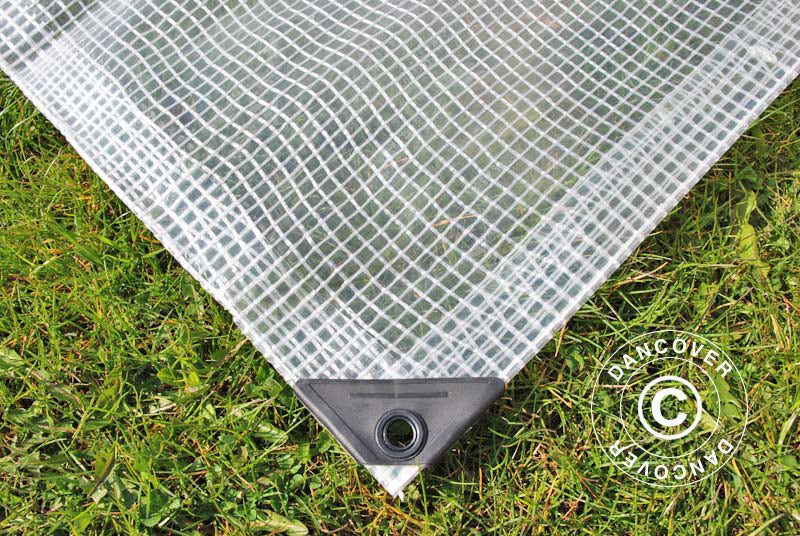 Presenning 6x10m, Nät-förstärkt PE 200g/m², Klar - Image 5
