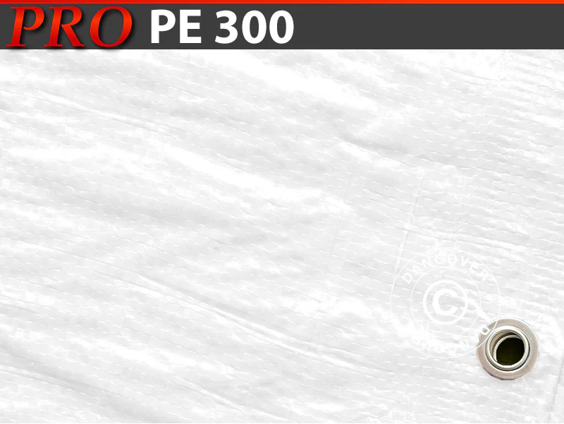 Presenning 6x14m, PE 300g/m², Vit