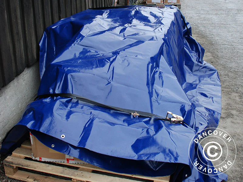 Presenning 6x8m, PE 250 g/m² Blå - Image 12